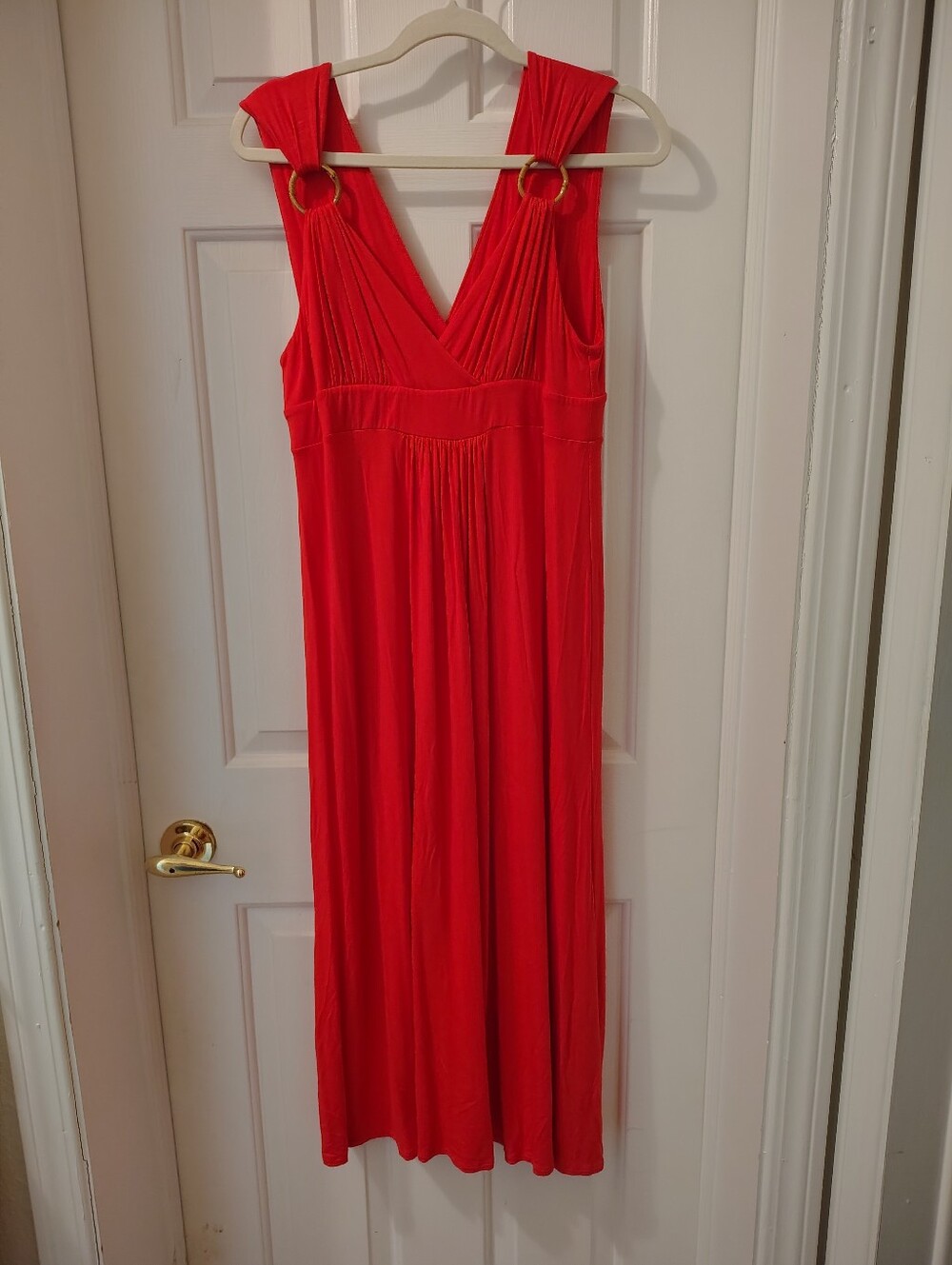 Philosophy Orange V-Neck Maxi Dress,  Petite Large